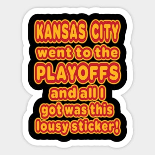 KC Went to the Playoffs! Sticker